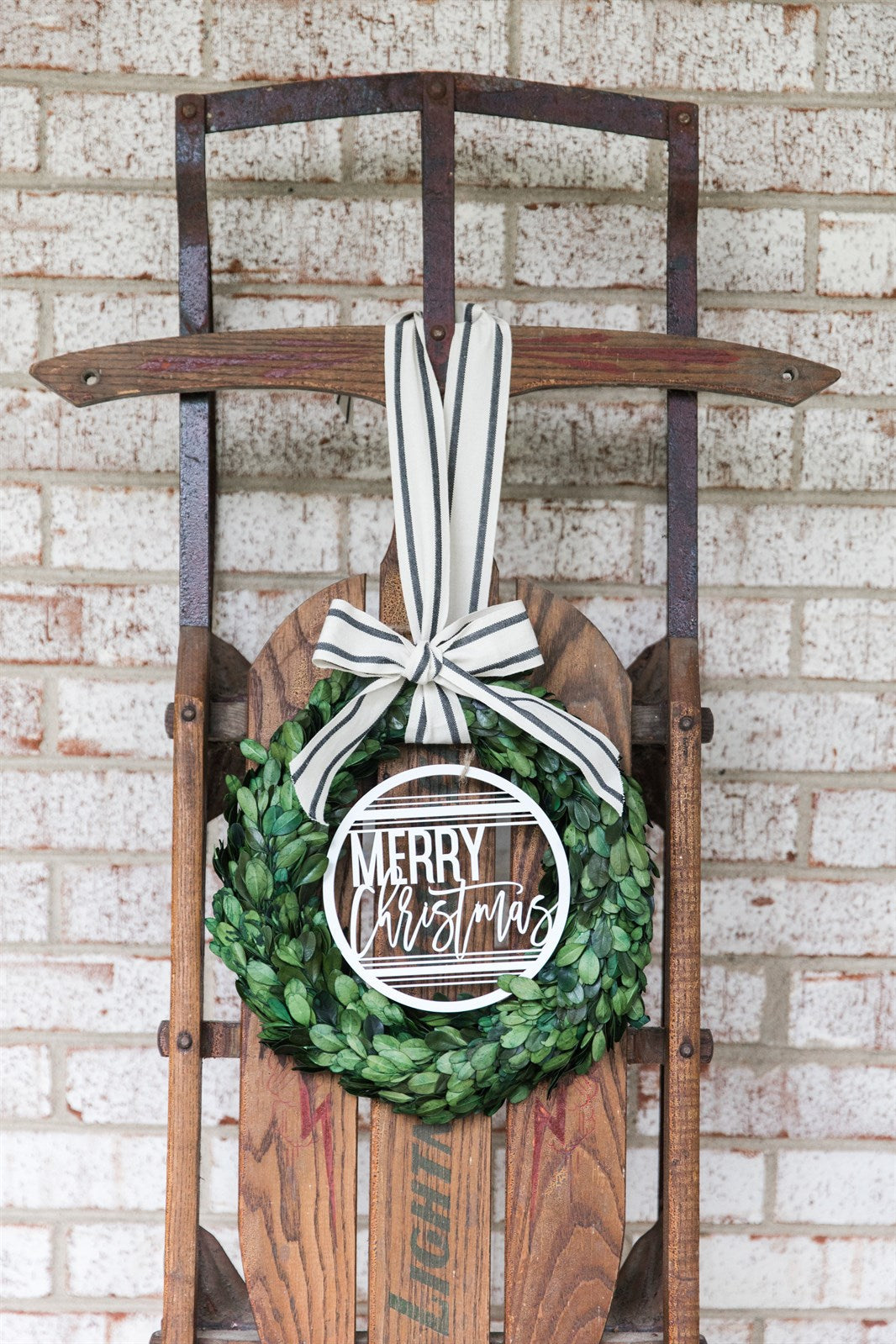 Preserved Boxwood Wreath Kit | Merry Christmas