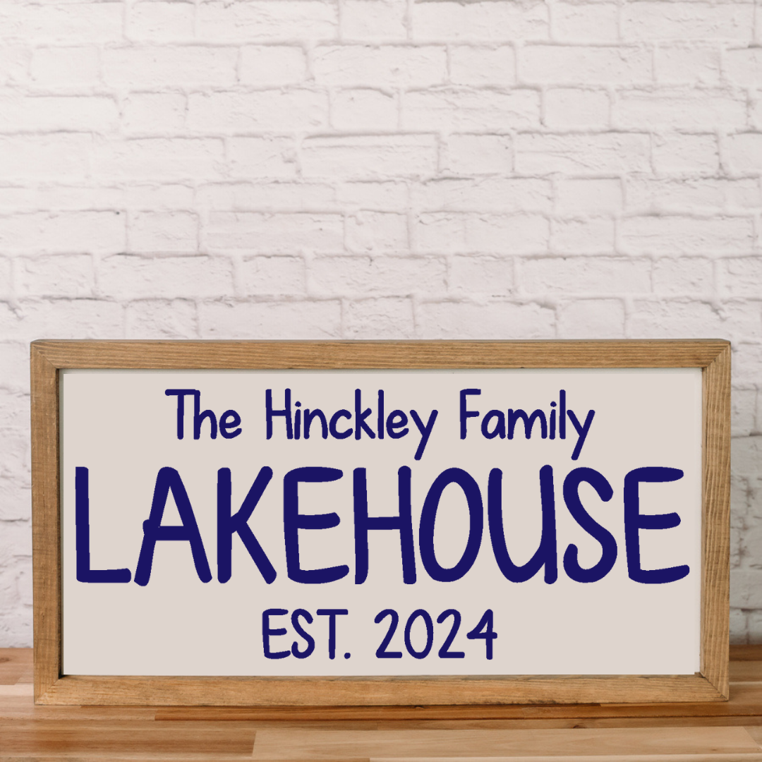 Custom Lakehouse Sign | 11x21 inch Wood Sign