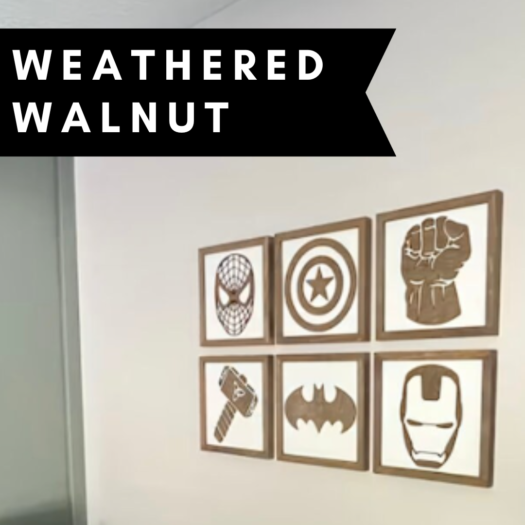 Superhero Wall Art | 11x11 inch Wood Sign