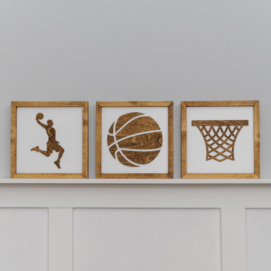 Basketball Room Sign | 11 inch Wood Sign