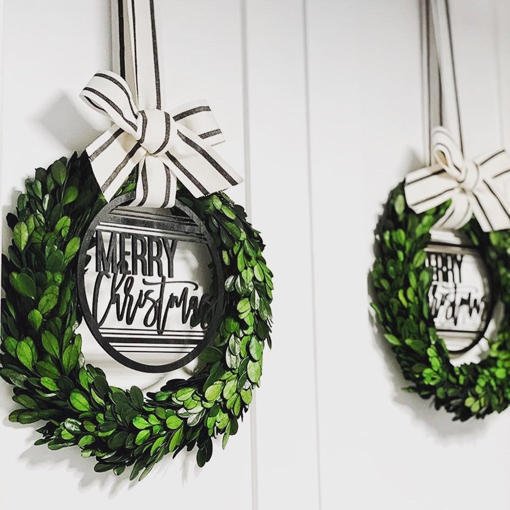 Preserved Boxwood Wreath Kit | Merry Christmas