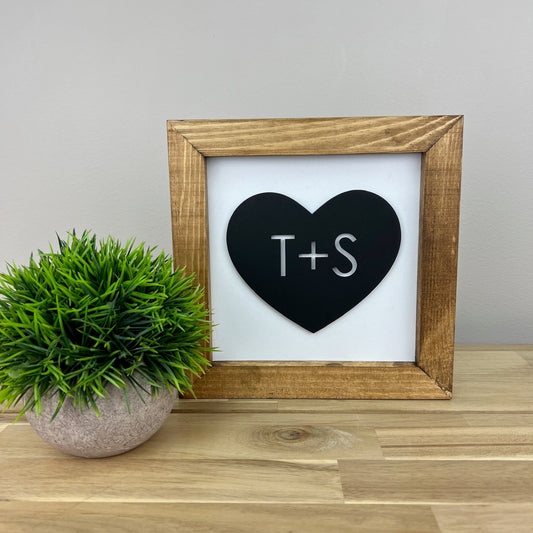 Initial Sign with Heart | Multiple Sizes Available