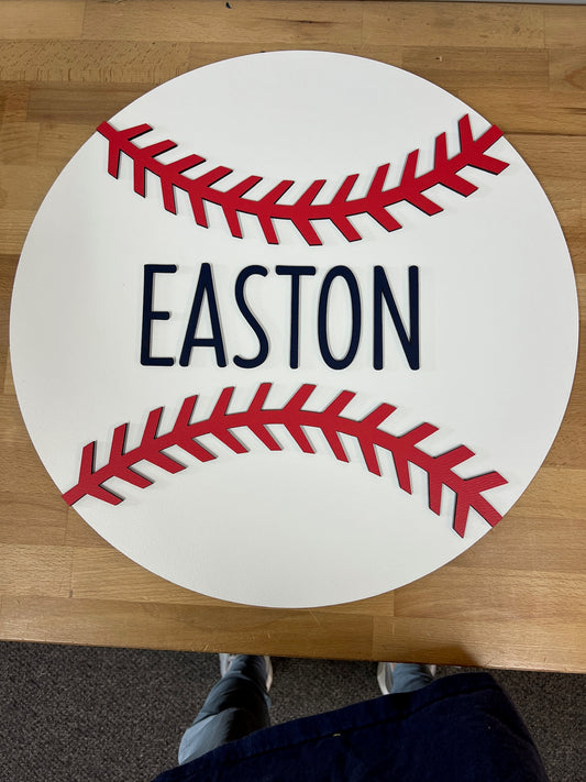 Personalized Baseball Name Sign