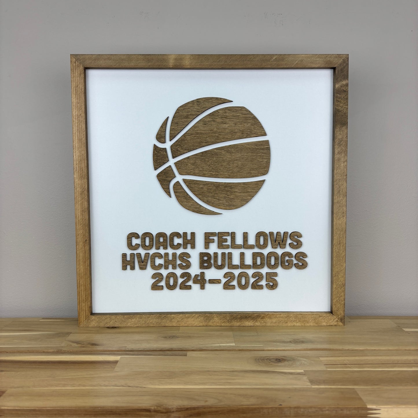 CUSTOM Write-On BASKETBALL Coach Appreciation Gift | 16x16 inch Sign