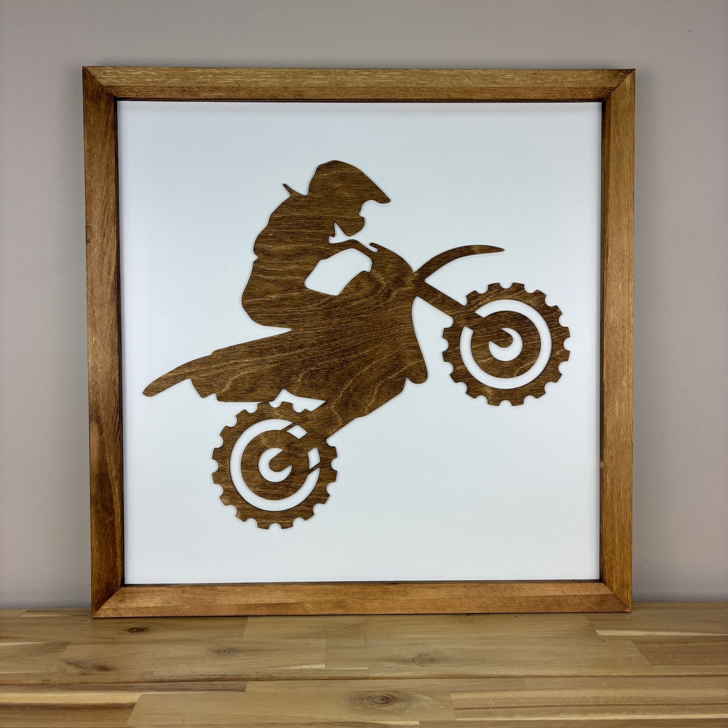 Dirt Bike Sign | Square Signs | Boys Bedroom Decor