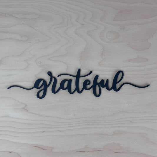 Thankful, Grateful, Blessed Word Cutout Cards