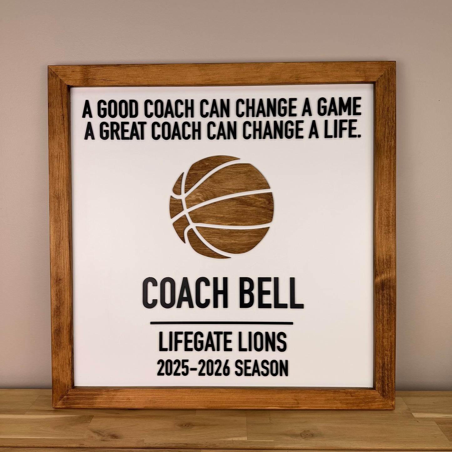 Basketball Custom Coach Sign