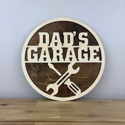 Dad's Garage Sign | Laser-cut Wood Sign