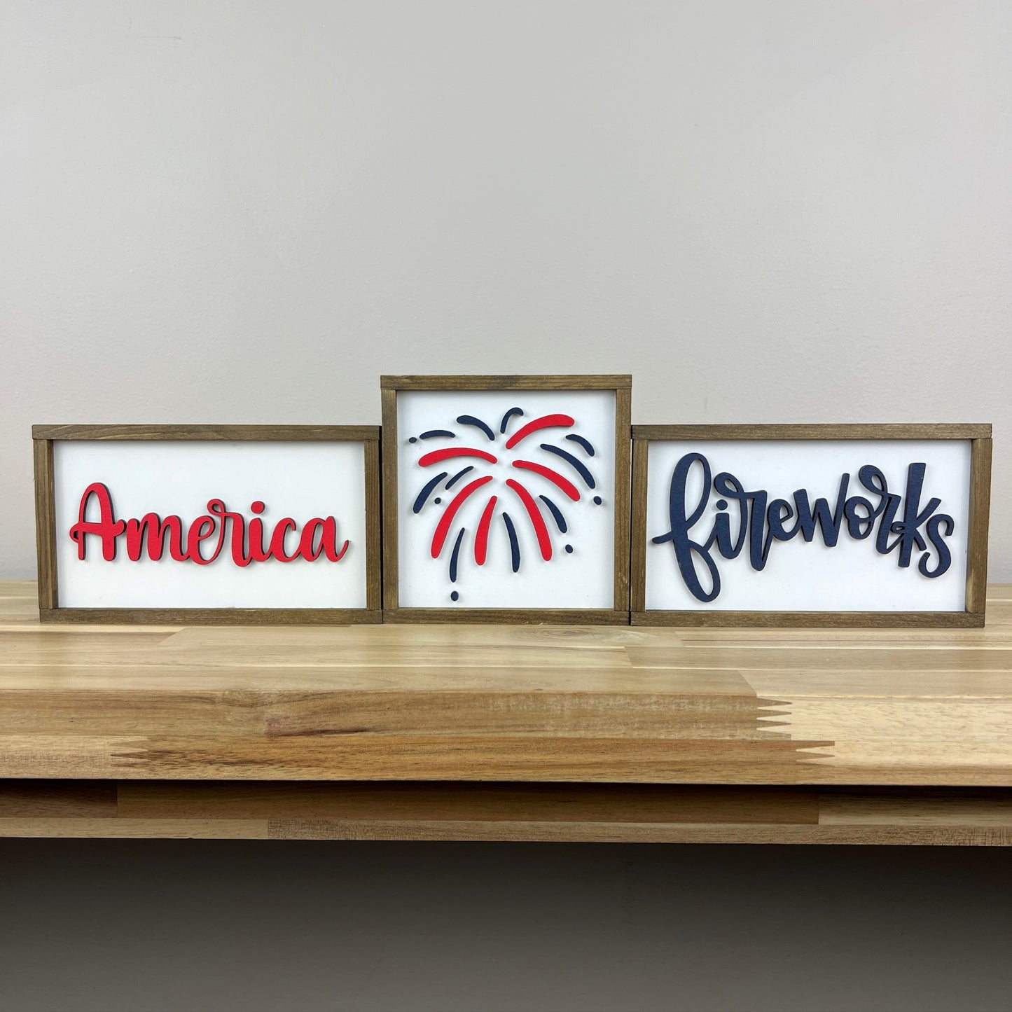 Patriotic Mini Signs | 5x5 inch or 4x7 inch Wood Signs