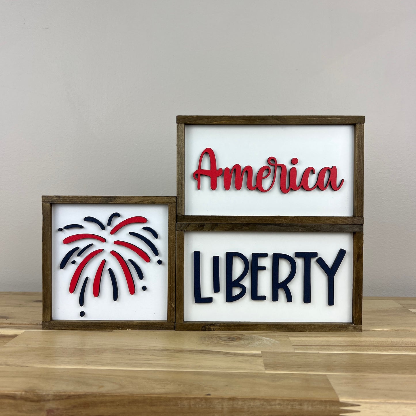 Patriotic Mini Signs | 5x5 inch or 4x7 inch Wood Signs