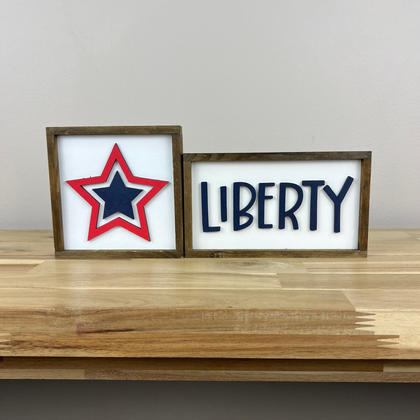 Patriotic Mini Signs | 5x5 inch or 4x7 inch Wood Signs