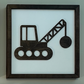 Construction Truck | 11x11 inch Wood Sign | Construction Room Decor