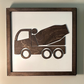 Construction Truck | 21x21 inch Wood Sign | Construction Room Decor