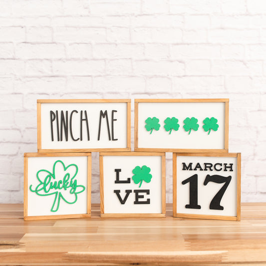 DIY St. Patrick's Day Bundle of 5 Mini Signs Kit