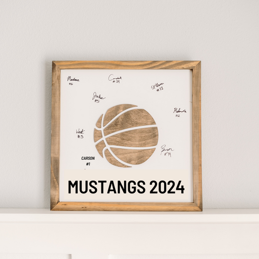 personalized basketball coach sign from team