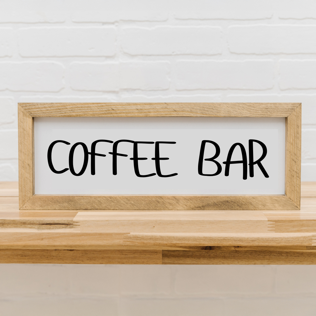 Coffee Bar | 6x16 inch Wood Framed Sign