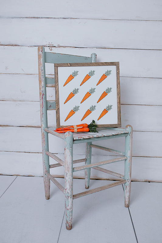 Carrots | 16x16 inch Wood Framed Sign