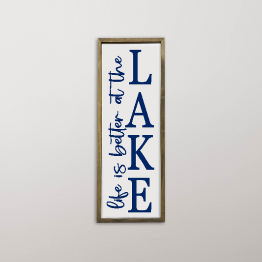 Life is Better at the Lake | 13x35 inch Wood Sign