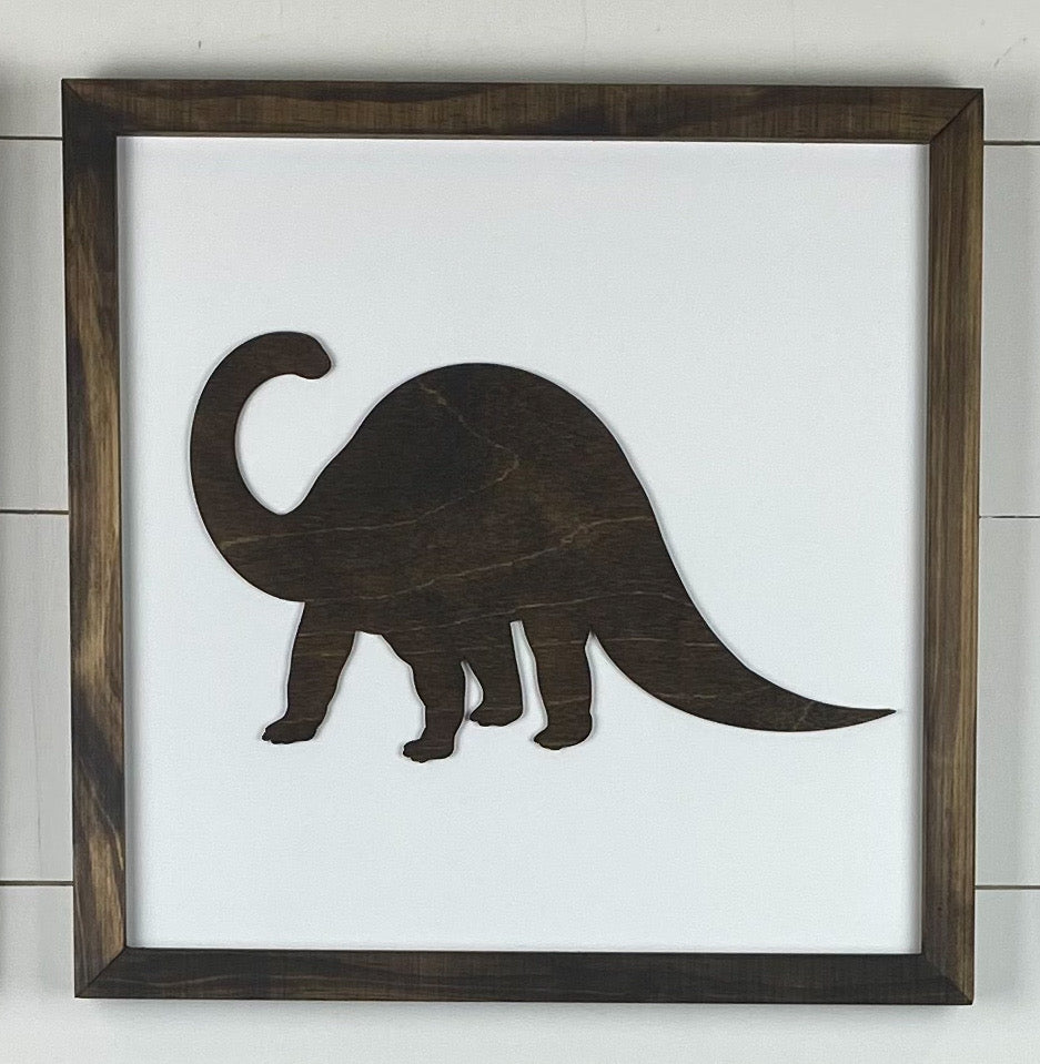 Dinosaur Wood Sign | 14 inch Dinosaur Sign | Dinosaur Gallery Wall Sign