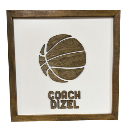 CUSTOM Write-On Coach Appreciation Sign| 14x14 inch Wood Sign