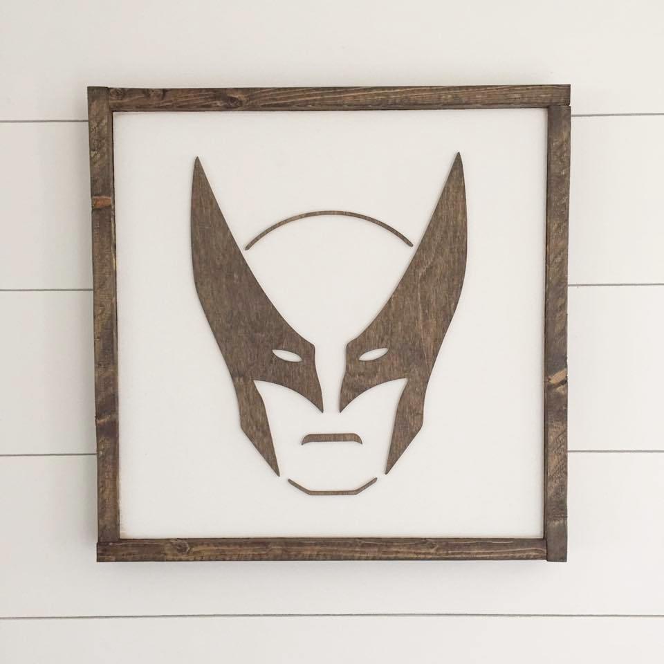 Superhero Wall Art | 21x21 inch Wood Sign | Super Hero Wall Art