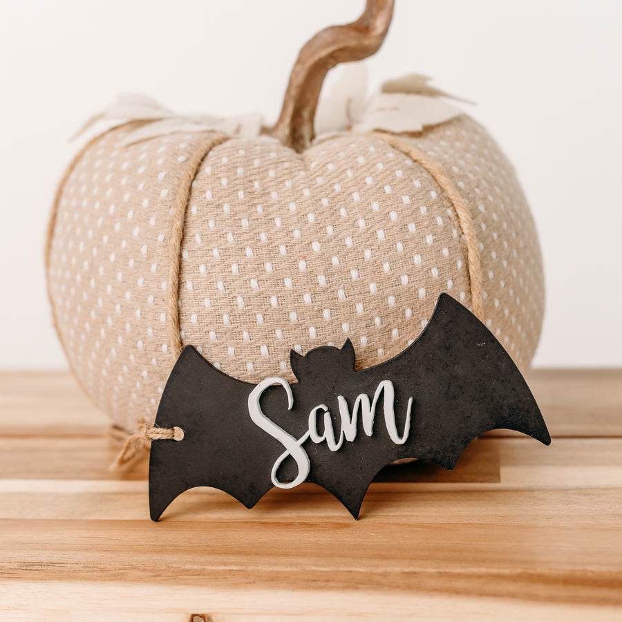 Halloween Personalized Bat Tag