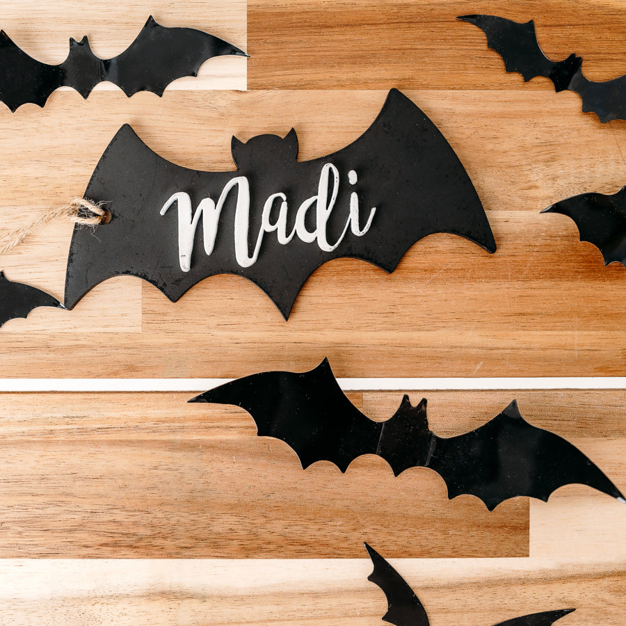 Halloween Personalized Bat Tag