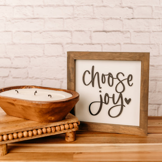 Choose Joy | 8x8 inch Wood Sign