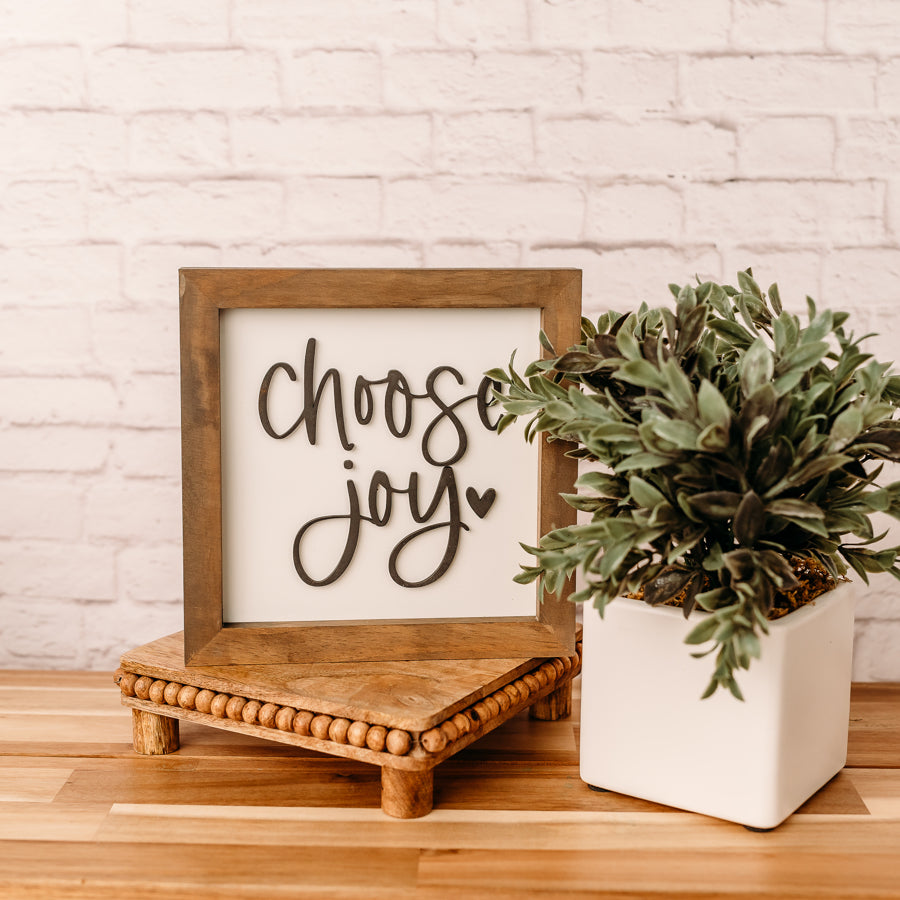 Choose Joy | 8x8 inch Wood Sign