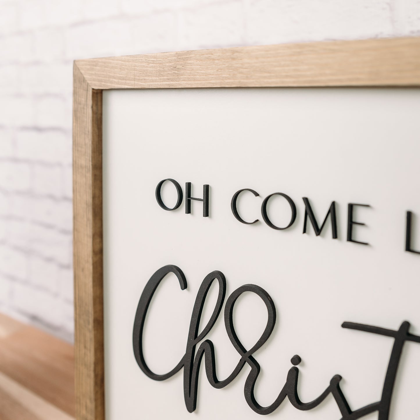 Oh Come Let Us Adore Him, Christ The Lord I 11x21 I Wood Sign