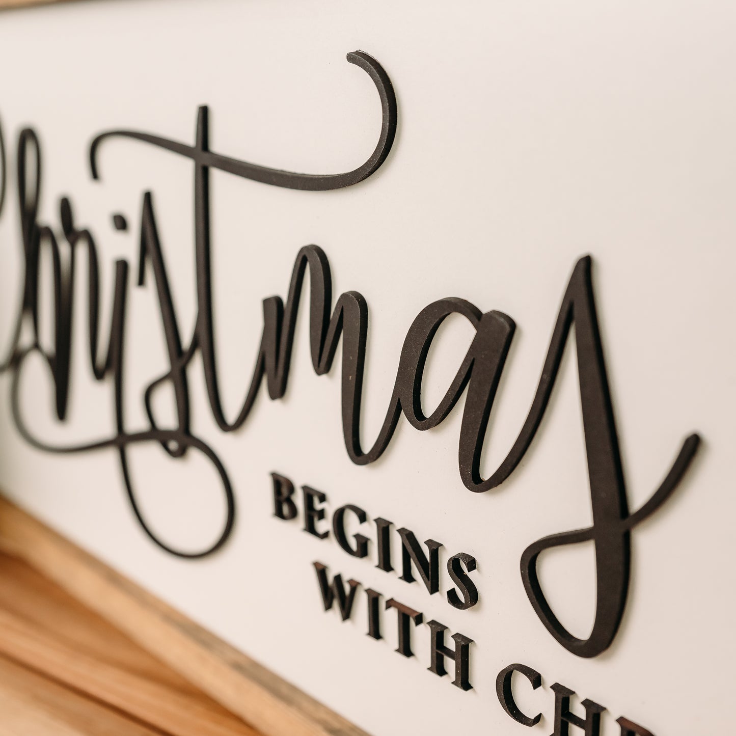 Christmas Begins With Christ I 11x21 I Wood Sign