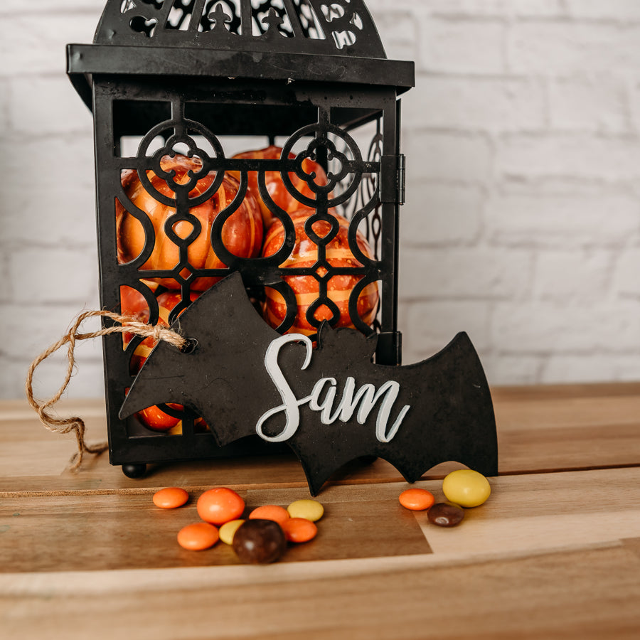 Halloween Personalized Bat Tag