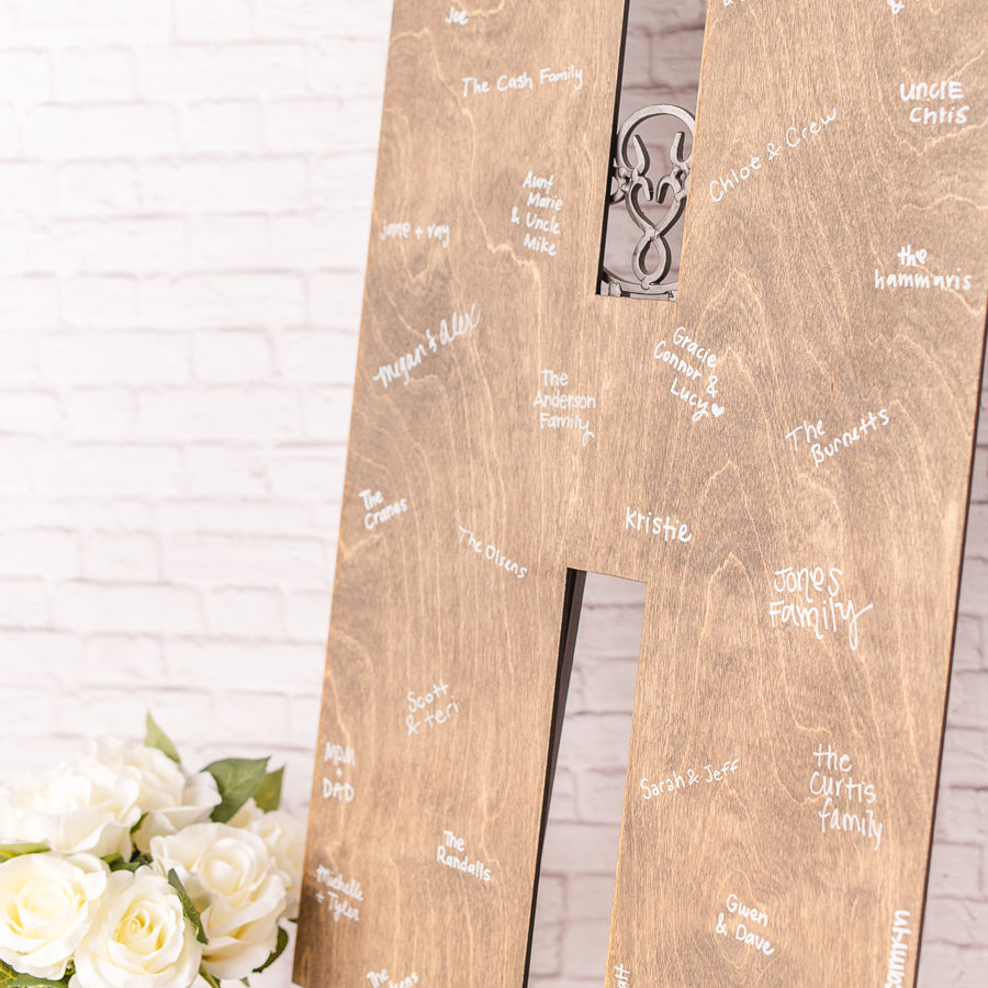 Large Monogram | Wedding Guestbook Sign