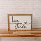 Love You More | 11x16 inch Wood Framed Sign | 3D Lettering