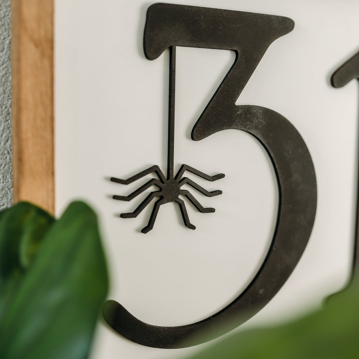 October 31 Halloween Sign – 11x11 Laser Cut Wood Decor, Neutral Fall Aesthetic, Farmhouse Halloween Wall Art
