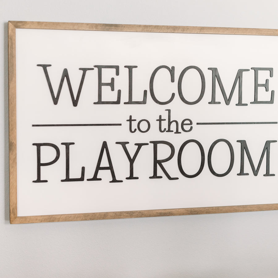 Welcome to the Playroom | 35x24 inch Wood Sign