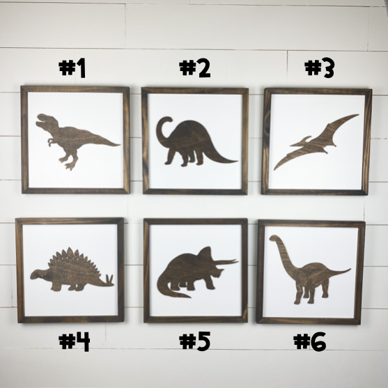 Dinosaur Wood Sign | 14 inch Dinosaur Sign | Dinosaur Gallery Wall Sign