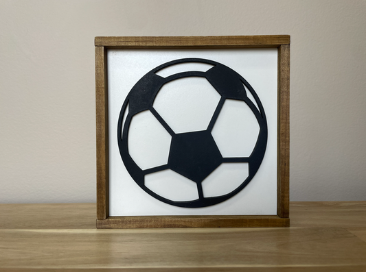 5x5 Soccer Sign | Black/White Team Gift