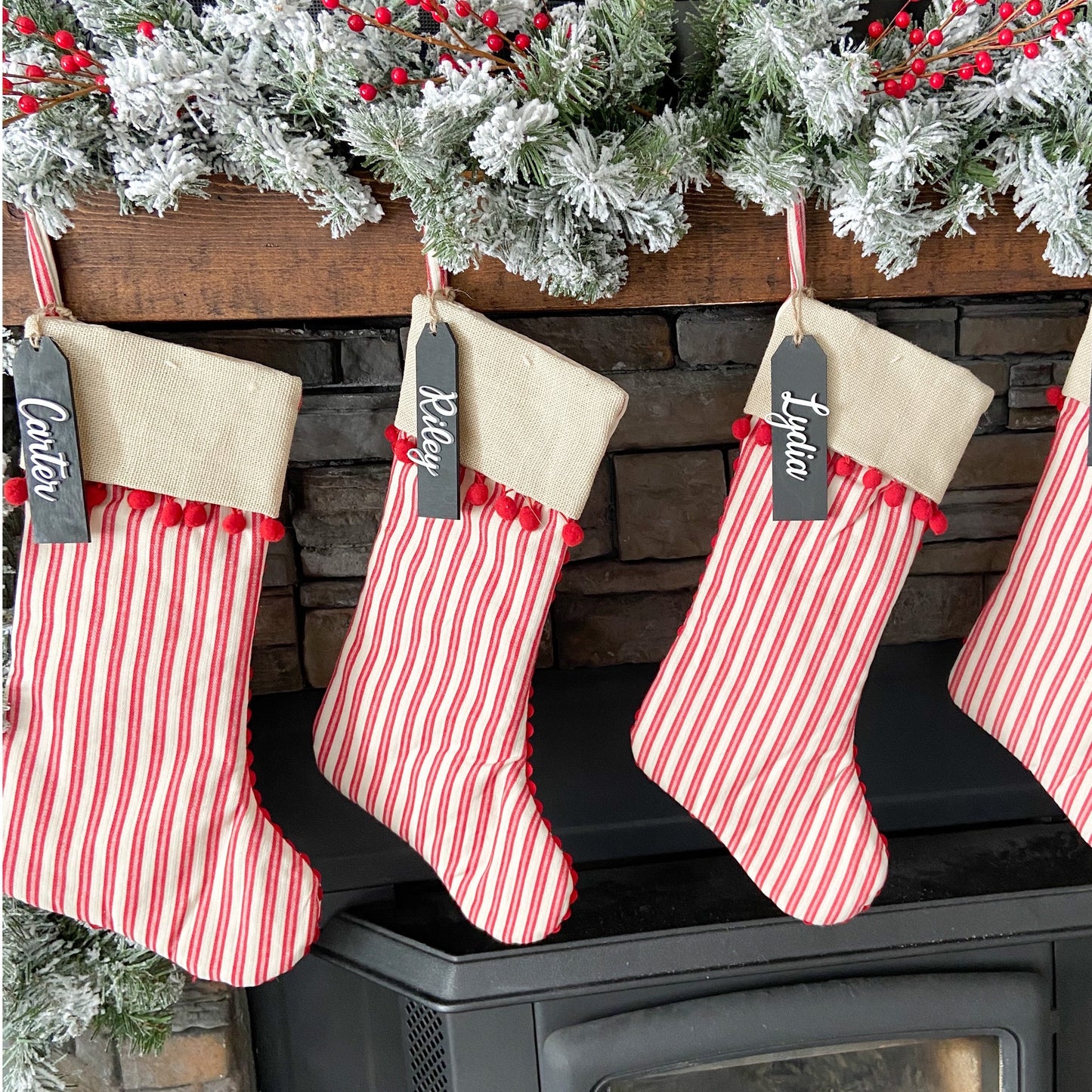 Personalized 3D Stocking Name Tags