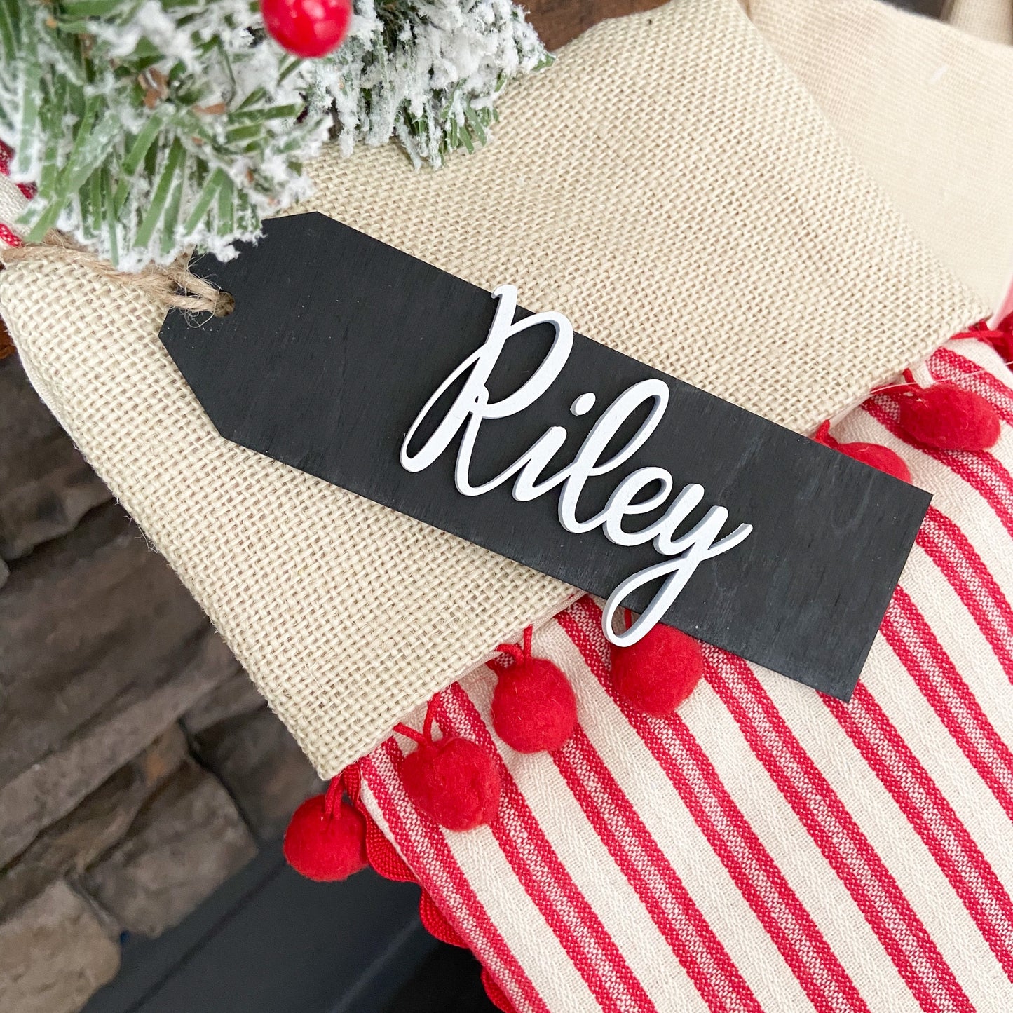 Personalized 3D Stocking Name Tags