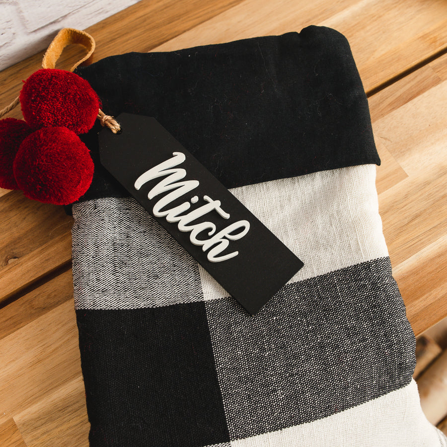 Personalized 3D Stocking Name Tags