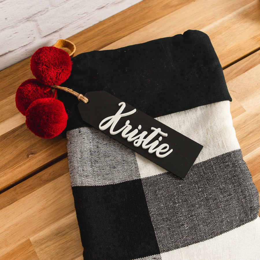 Personalized 3D Stocking Name Tags