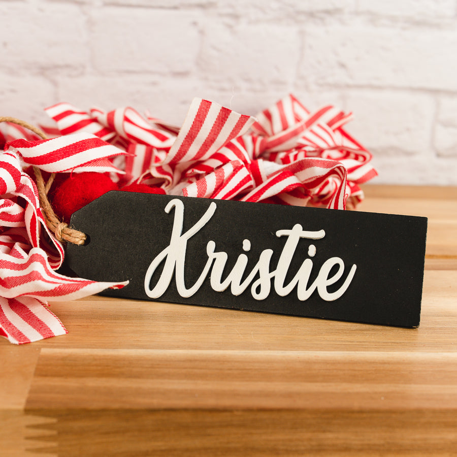 Personalized 3D Stocking Name Tags