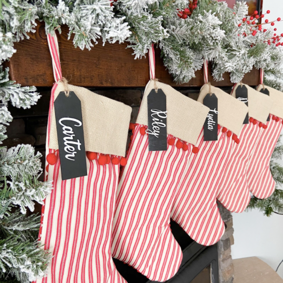 Personalized 3D Stocking Name Tags