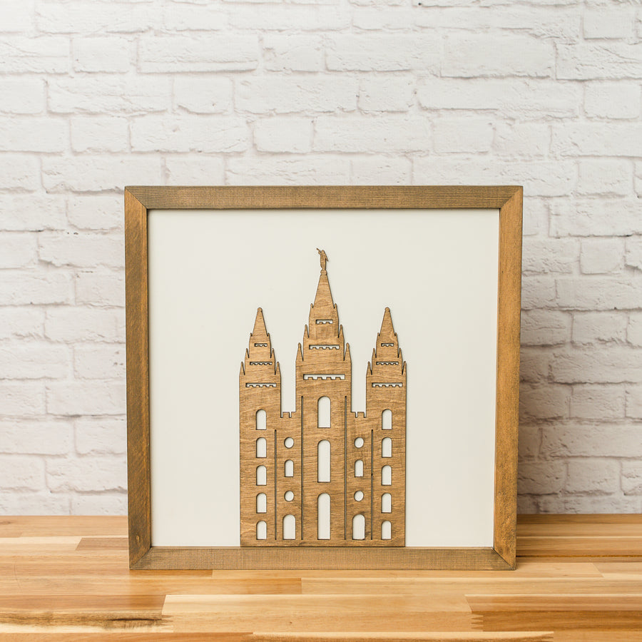 Temple | 14x14 inch Wood Sign