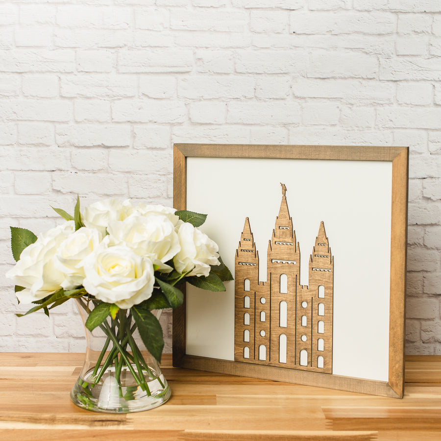Temple | 14x14 inch Wood Sign