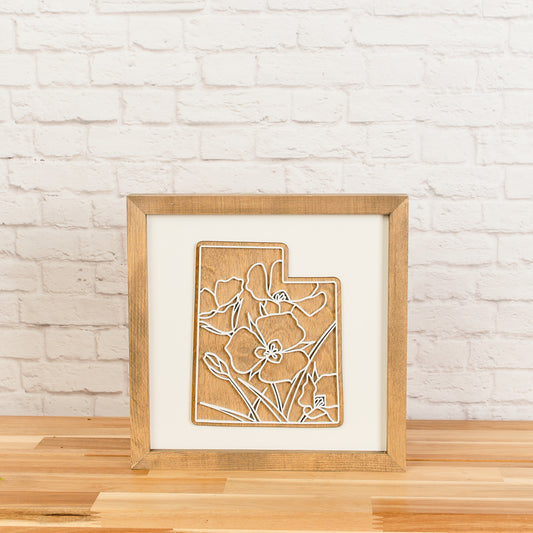 Sego Lily Utah | Square Wood Sign