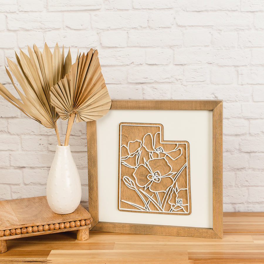 Sego Lily Utah | Square Wood Sign