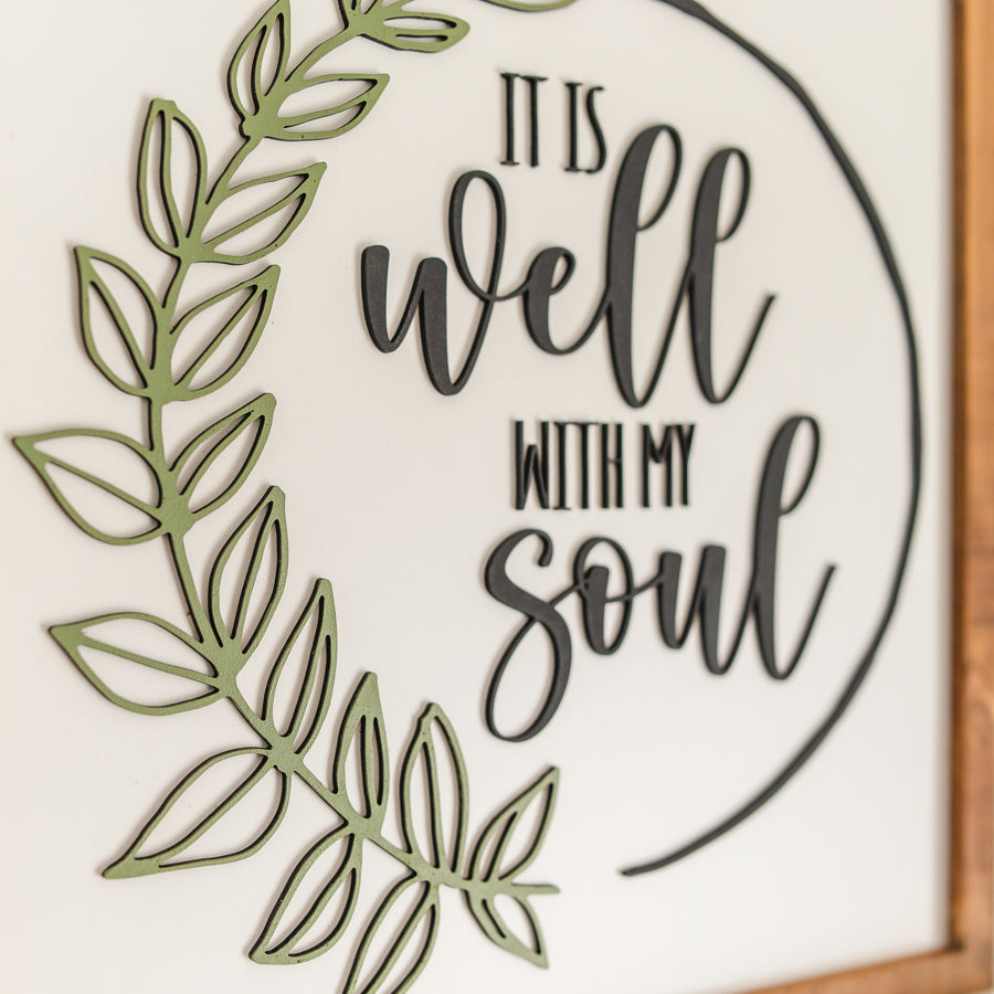It is Well With My Soul | 16x16 inch Wood Sign