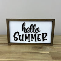 Hello Summer/Fruit Signs | Wood Mini Signs